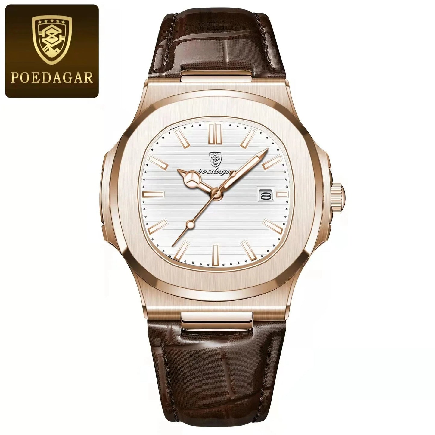 Reloj delgado Poedagar de acero inoxidable - Golden Eternal