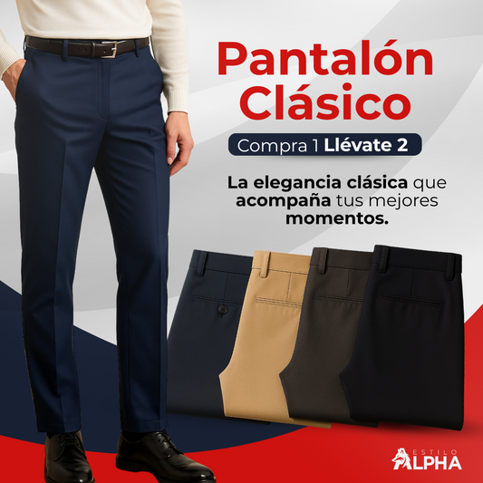 Elegancia al Doble: Pantalón Clásico + Cinturón de Cuero ¡Pagás 1 y te llevás 2!
