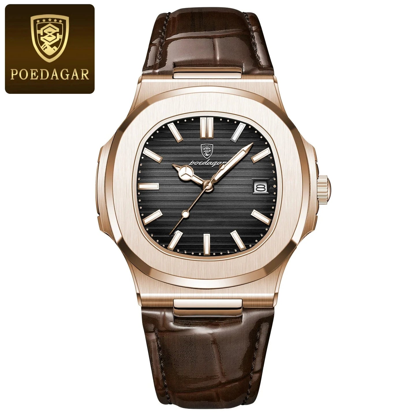 Reloj delgado Poedagar de acero inoxidable - Golden Eternal