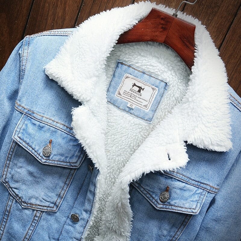 Chaqueta vaquera de invierno para hombre