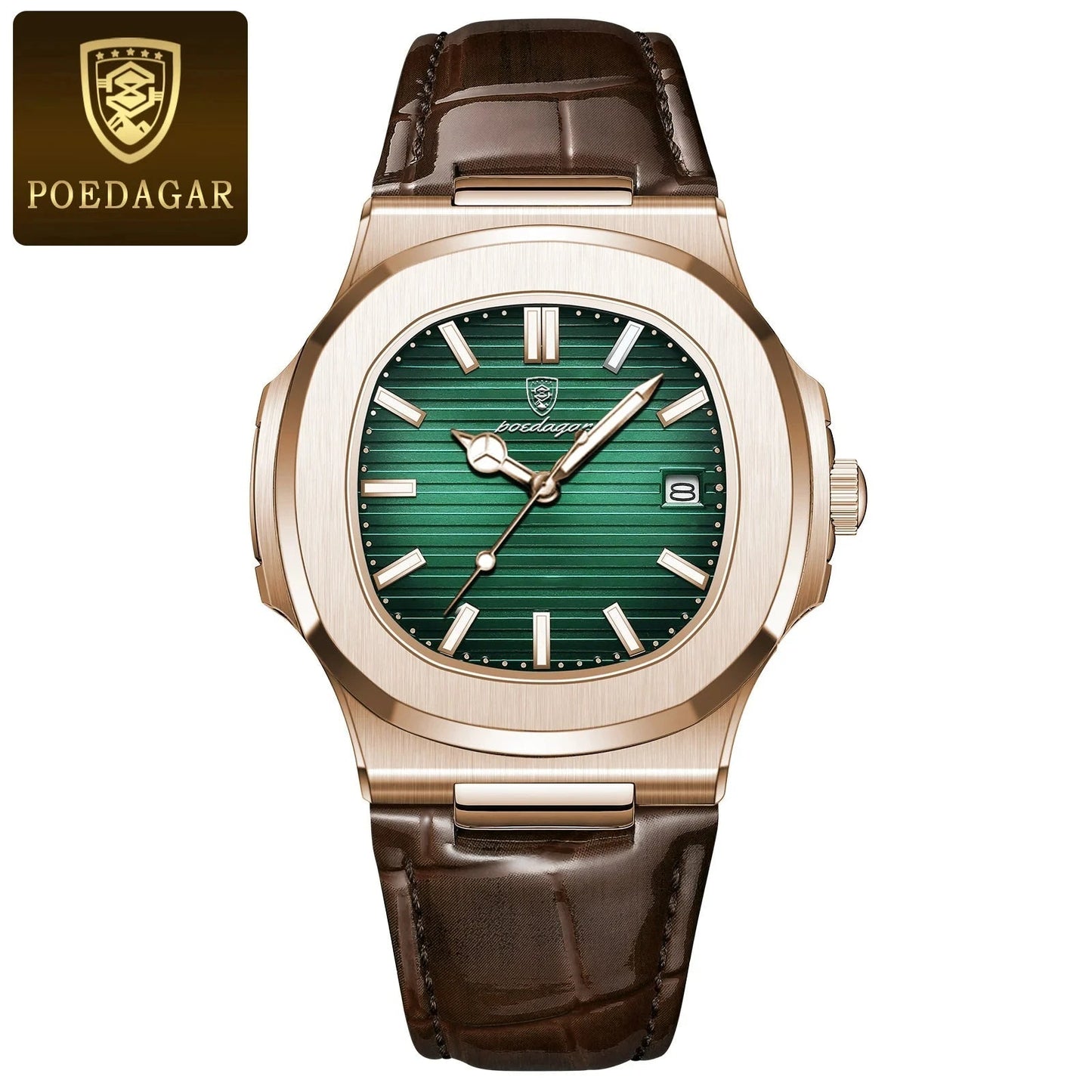 Reloj delgado Poedagar de acero inoxidable - Golden Eternal