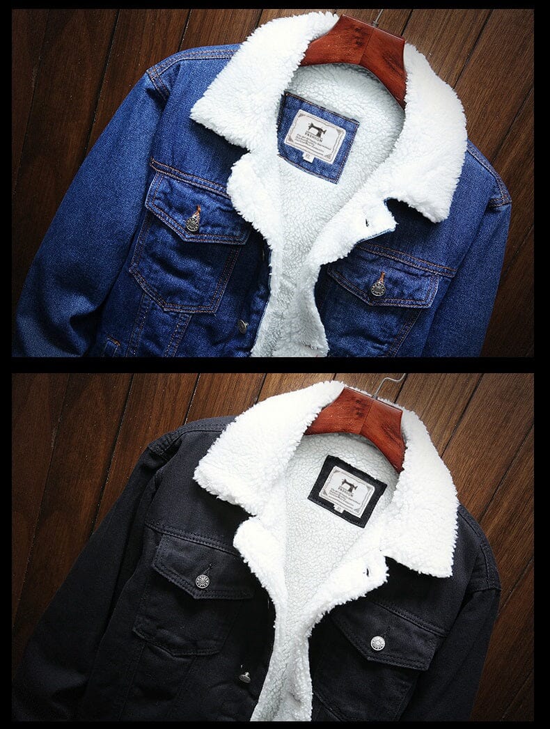 Chaqueta vaquera de invierno para hombre