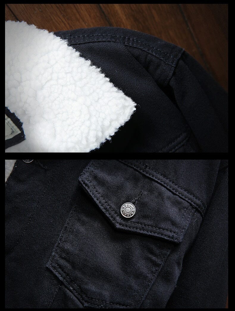Chaqueta vaquera de invierno para hombre